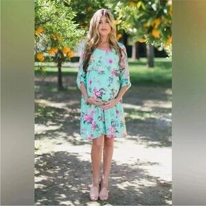 PinkBlush Floral Maternity Dress